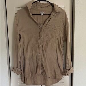 J. Crew Factory Tan Button Down Shirt